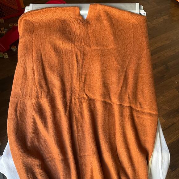 Do Everything in Love Women Jacket Free Size Open Front Midi Length Knit Brown - Picture 6 of 7